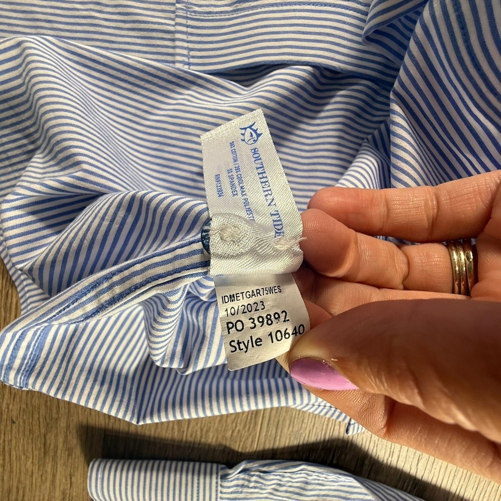 Southern Tide Men's Charleston Granby Striped Sport Button Down L Work Preppy - Picture 15 of 16